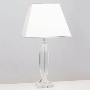 Fashion ORION Lampe à poser Pokal avec cristaux, chromé/blanc