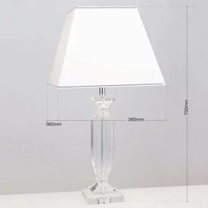 Fashion ORION Lampe à poser Pokal avec cristaux, chromé/blanc