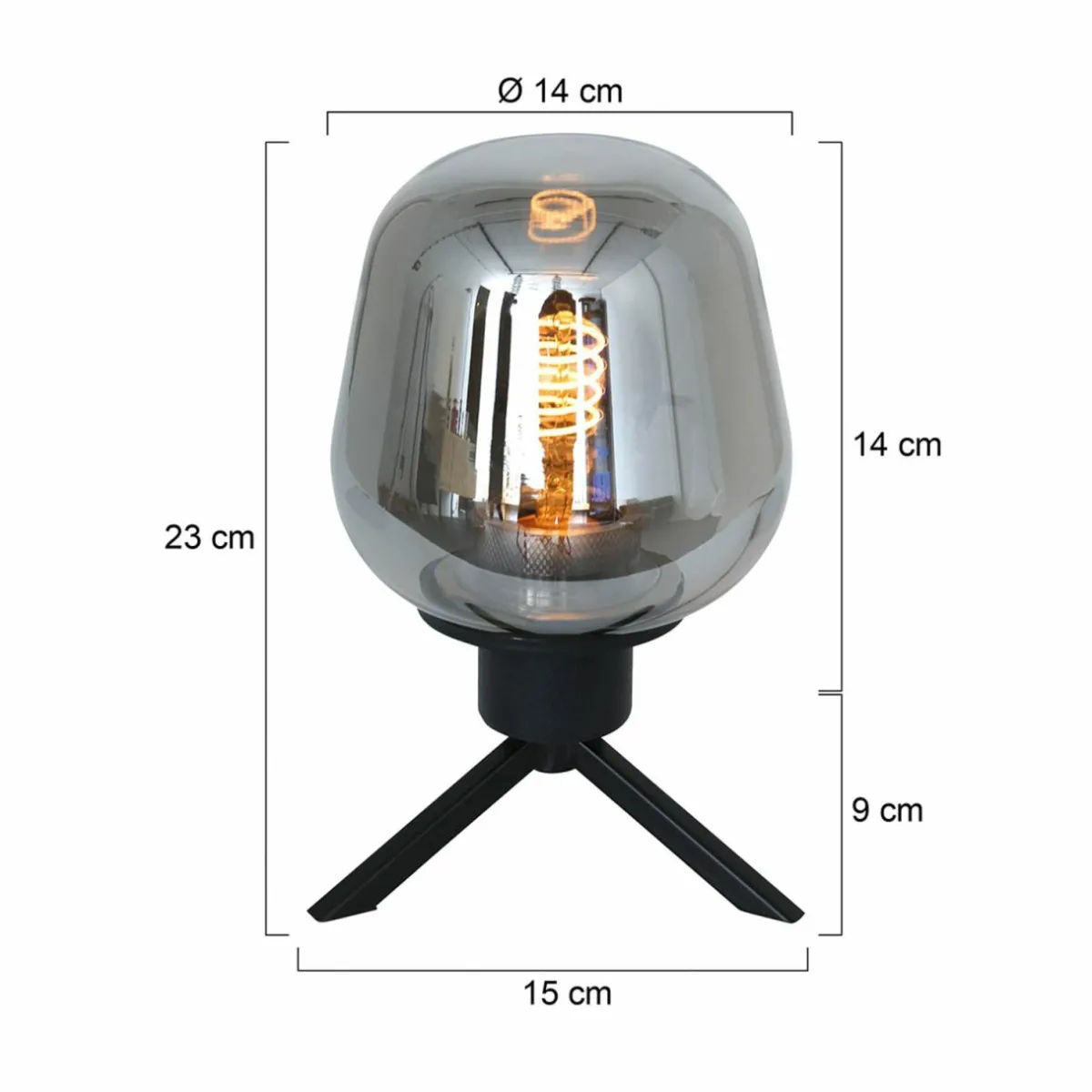 lampe__poser_reflexion___cm_hauteur__cm_1.webp Discount Steinhauer Lampe à poser Reflexion, Ø 15 cm, hauteur 23 cm
