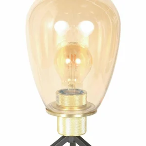 Shop Steinhauer Lampe à poser Reflexion, Ø 15 cm, hauteur 28 cm, verre, couleur laiton