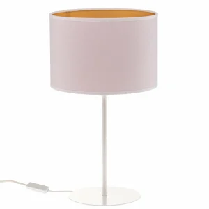 Discount Duolla Lampe à poser Roller, blanc/doré, hauteur 50 cm