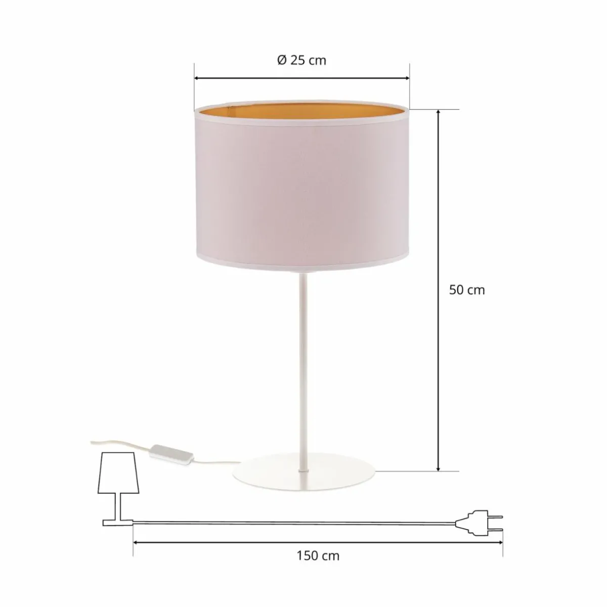 lampe__poser_roller_blancdor_hauteur__cm_6.webp Discount Duolla Lampe à poser Roller, blanc/doré, hauteur 50 cm