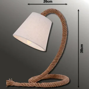 Fashion Näve Lampe à poser Rope abat-jour tissu corde naturelle