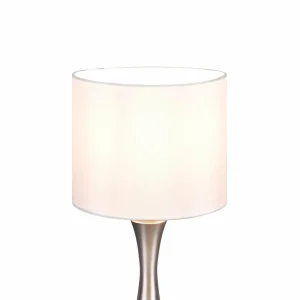 Online Trio Lighting Lampe à poser Sabia, Ø 20 cm, blanc/nickel