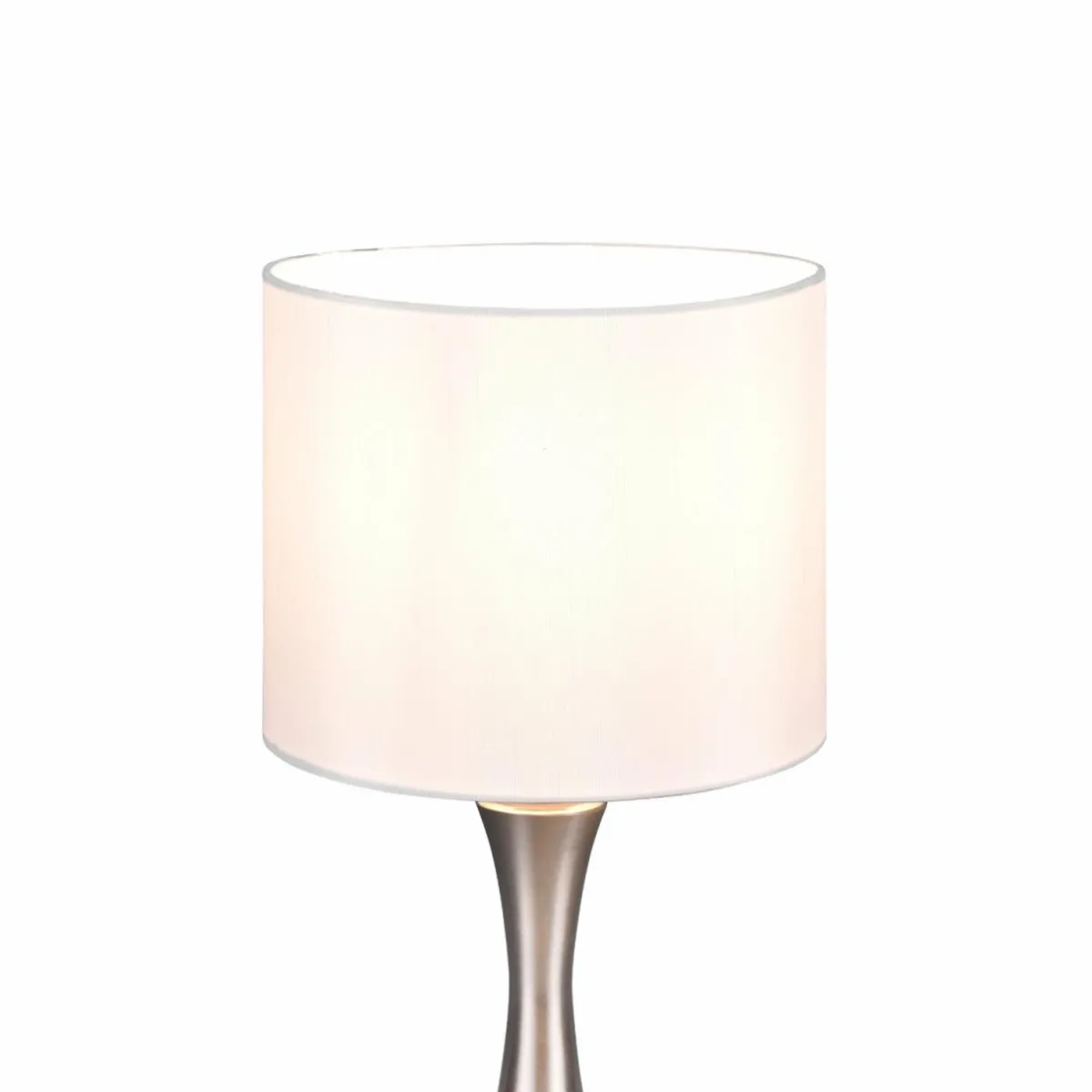 lampe__poser_sabia___cm_blancnickel_1.webp Online Trio Lighting Lampe à poser Sabia, Ø 20 cm, blanc/nickel