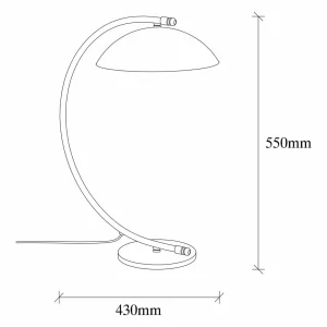 Best Sale Opviq Lampe à poser Sivani NT-150, or, support courbé