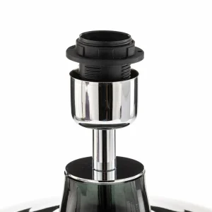 Sale Argon Lampe à poser Skien abat-jour blanc pied gris fumé