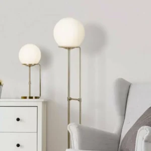 New Searchlight Lampe à poser Sphere avec abat-jour sphère verre