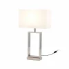 Flash Sale Holländer Lampe à poser Sprazzo, pied argenté, tissu blanc