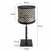 Discount Steinhauer Lampe à poser Stang 3707ZW, tressage noir/naturel