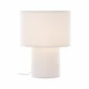 Sale Brilliant Lampe à poser Teddy, blanc, hauteur 30 cm, tissu/métal