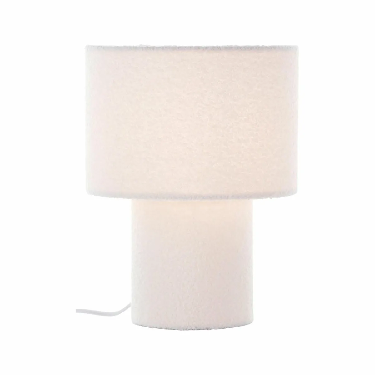 lampe__poser_teddy_blanc_hauteur__cm_tissumtal_0.webp Sale Brilliant Lampe à poser Teddy, blanc, hauteur 30 cm, tissu/métal
