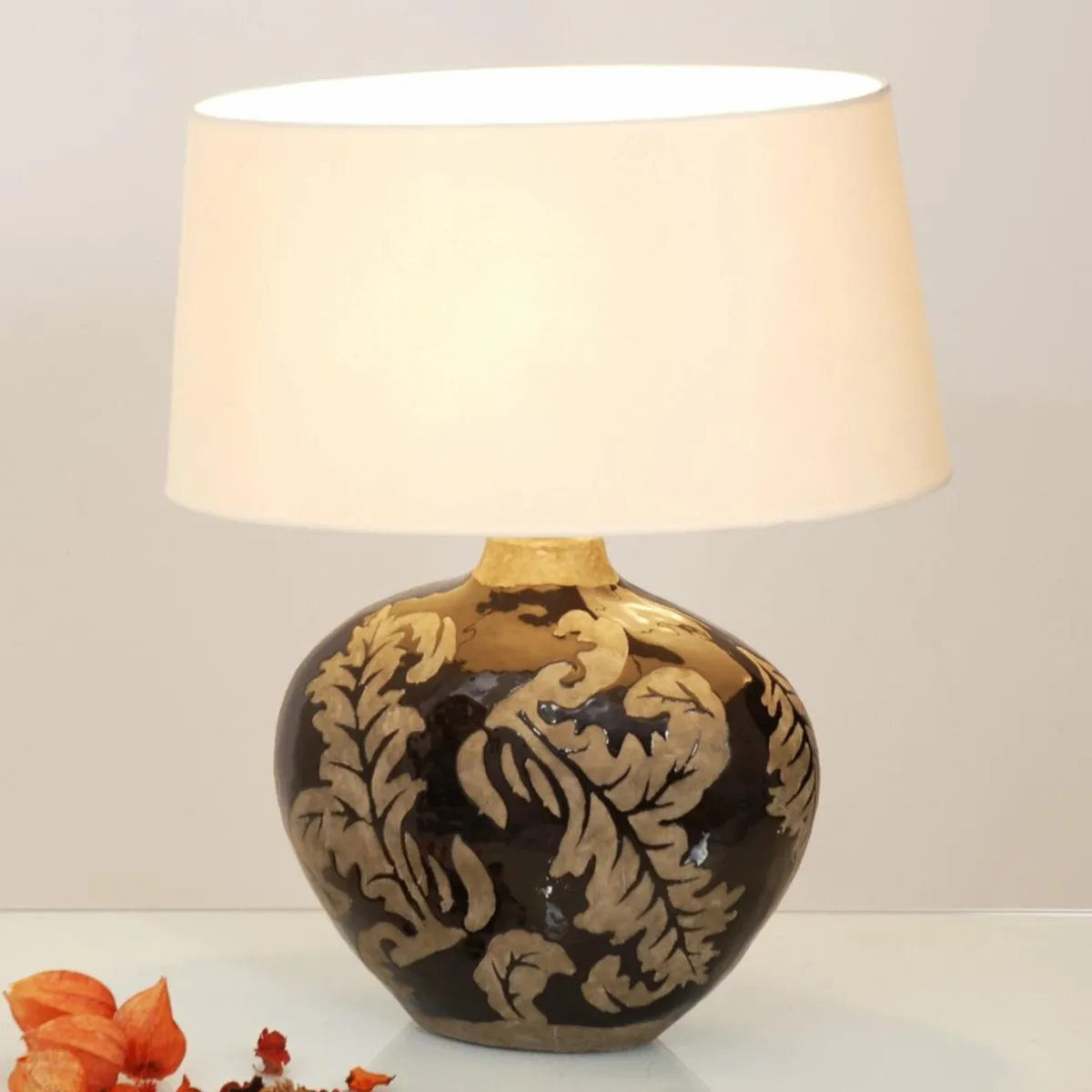 lampe__poser_toulouse_ovale_hauteur_cm_noire_0.webp Best Sale Holländer Lampe à poser Toulouse ovale, hauteur 43 cm, noire