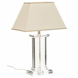 Fashion ORION Lampe à poser Veronique, pied large, crème/doré