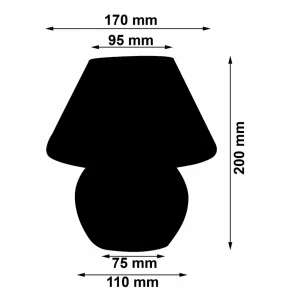 Best Busch Lampe à poser Verre, blanche Ø 17 cm