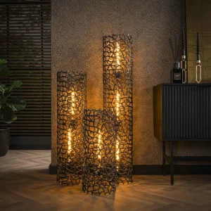 Fashion Zijlstra Lampe à poser Weaver, couleur nickel, hauteur 61 cm, aluminium