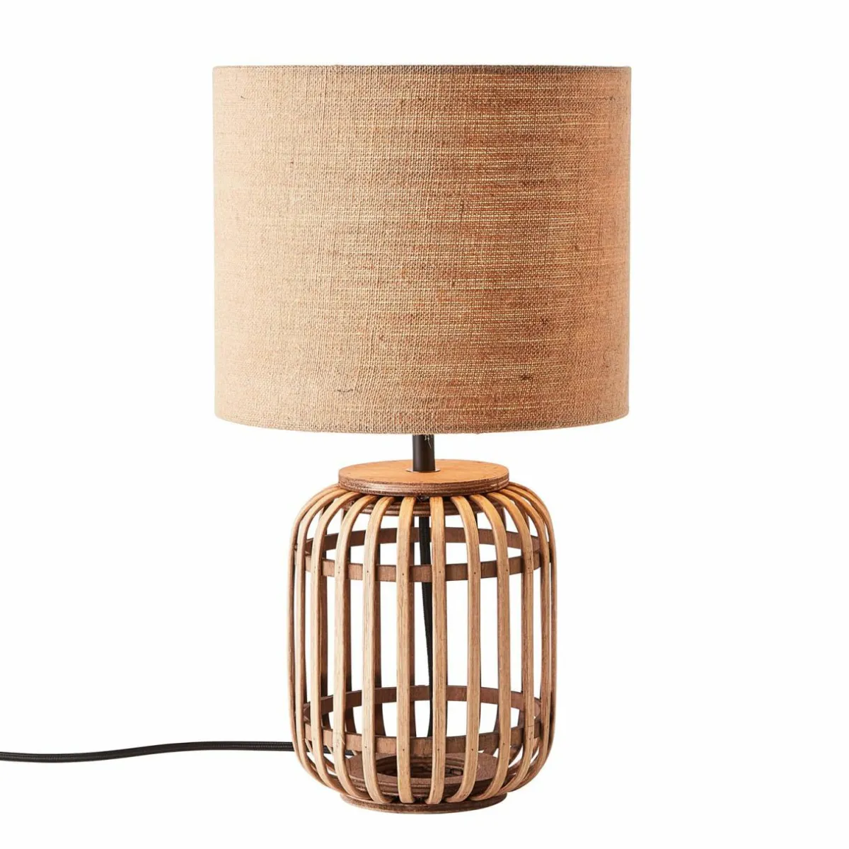 lampe__poser_woodrow_en_bambou_abatjour_en_tissu_1.webp Cheap Brilliant Lampe à poser Woodrow en bambou abat-jour en tissu