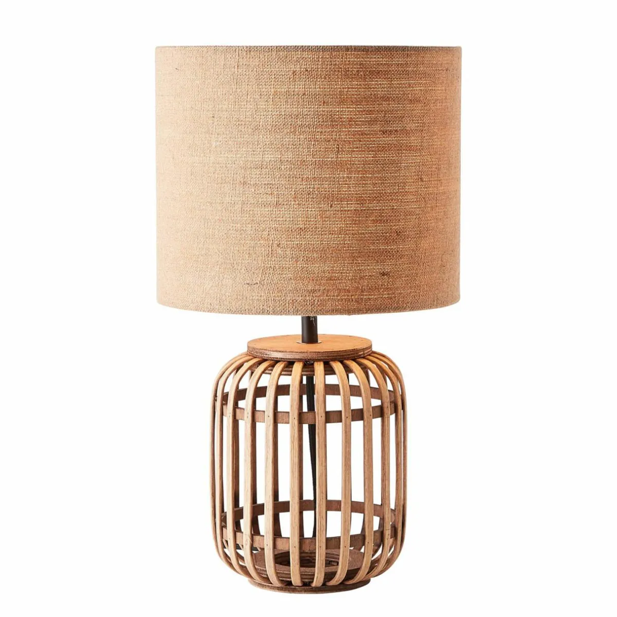 lampe__poser_woodrow_en_bambou_abatjour_en_tissu_2.webp Cheap Brilliant Lampe à poser Woodrow en bambou abat-jour en tissu