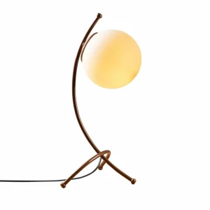 Best Opviq Lampe à poser Yay 5012, brun, verre opalin, hauteur 43 cm