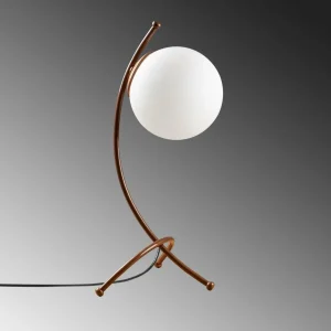 Best Opviq Lampe à poser Yay 5012, brun, verre opalin, hauteur 43 cm