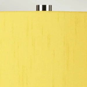 Best Elstead Lampe de table en tissu Isla nickel poli/jaune