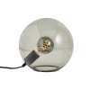 Best Brilliant Lampe de table en verre Belado noir/gris fumé lisse