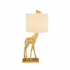Store Searchlight Lampe de table Girafe, or/ivoire, résine synthétique, 60 cm, E27