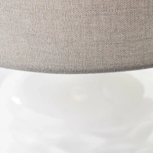 Best Sale Brilliant Lampe de table Ilysa, tissu gris, céramique blanc