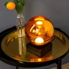 Hot Eco-Light Lampe de table LED Altaïr ambre hauteur 18 cm verre 3.000K