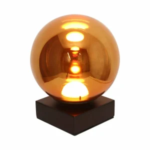Hot Eco-Light Lampe de table LED Altaïr ambre hauteur 18 cm verre 3.000K