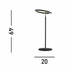 Store Searchlight Lampe de table LED Space, noir, métal