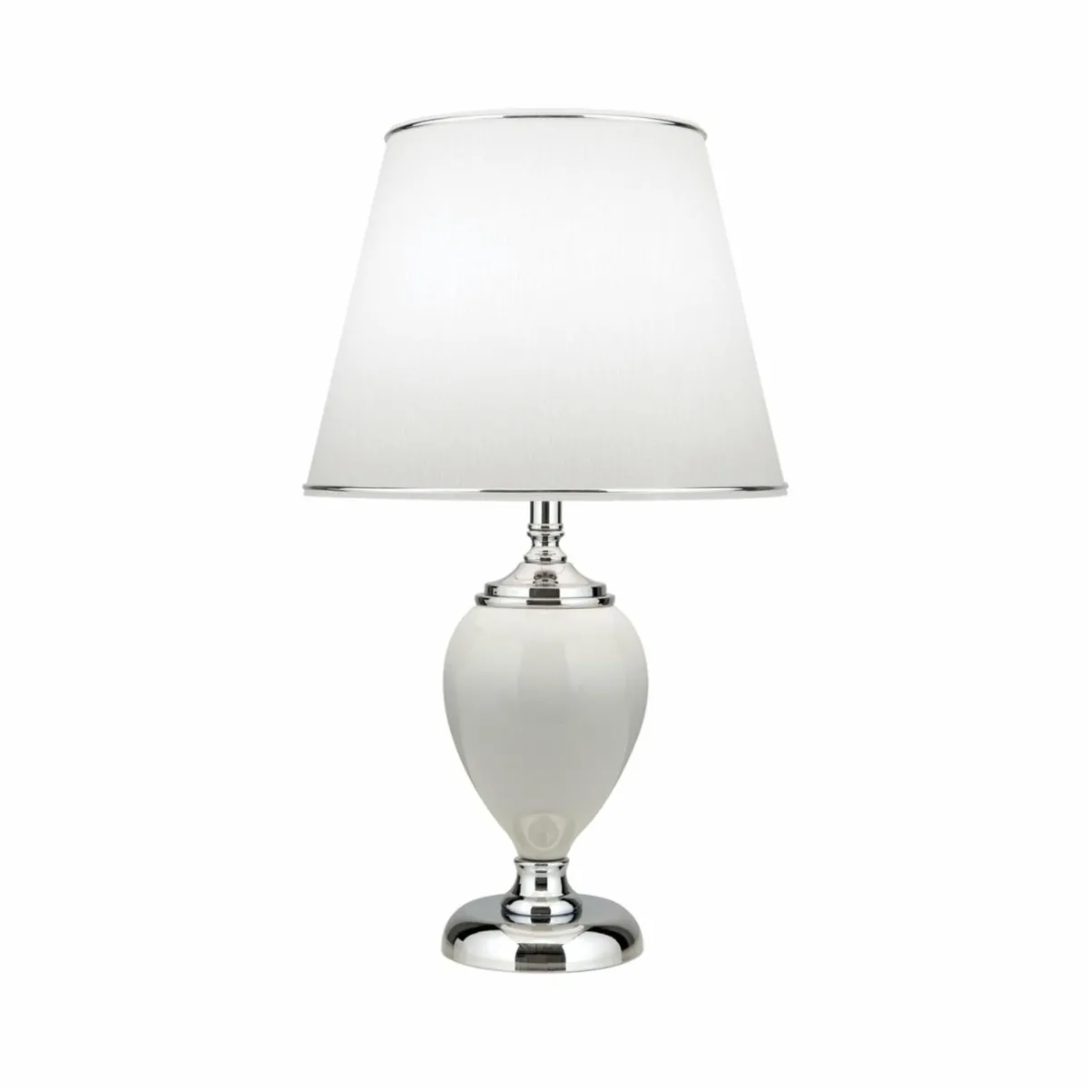 lampe_de_table_ovum_blancchrome_hauteur__cm_cramiquechintz_1.webp Store ORION Lampe de table Ovum, blanc/chrome, hauteur 48 cm, céramique/chintz