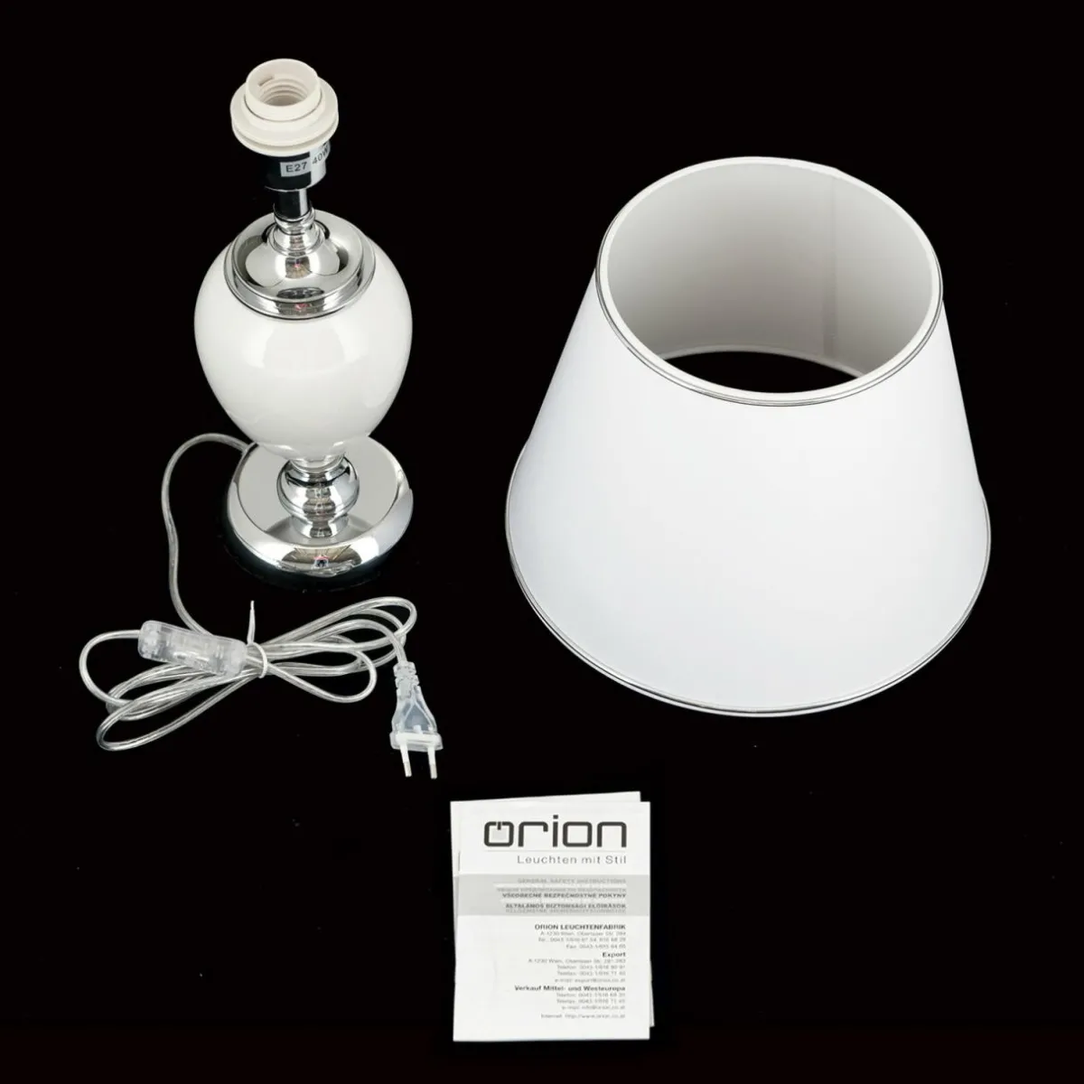lampe_de_table_ovum_blancchrome_hauteur__cm_cramiquechintz_5.webp Store ORION Lampe de table Ovum, blanc/chrome, hauteur 48 cm, céramique/chintz