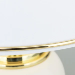 Best Sale ORION Lampe de table Ovum, blanc/doré, hauteur 48 cm, céramique/chintz