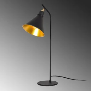 Clearance Opviq Lampe de table Sivani MR-608, noir/or, métal, hauteur 50 cm