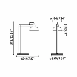 Best FARO BARCELONA Lampe de table Tatawin, noir, acier/verre, hauteur 57,5 cm