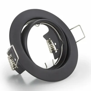 Outlet Trio Lighting Lampe encastrable Jura ronde en noir