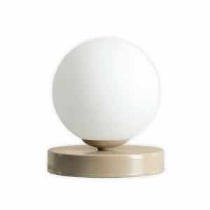 Best Sale ALDEX Lampe Joel abat-jour verre rond, beige/blanche