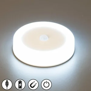 Cheap FH Lighting Lampe sous meuble LED rechargeable Magnetics, Ø9cm, capteur, 6.500K