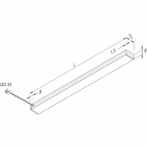 Outlet Hera Lampe sous meuble LED Top-Stick FMK, 3.000K, 120cm
