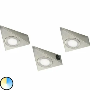 Clearance Evotec Lampe sous meuble LED triangulaire CS, set de 3 pièces