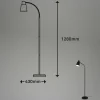 Store Briloner Lampe sur pied 1474015 en métal en noir