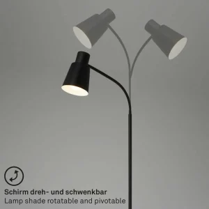 Store Briloner Lampe sur pied 1474015 en métal en noir