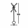 Online Searchlight Lampe sur pied Armstrong, noir/laiton, métal, 6 lampes, E27