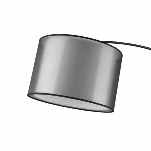 Outlet Trio Lighting Lampe sur pied arquée Burton avec double abat-jour