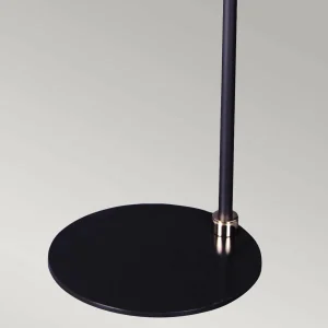 New Elstead Lampe sur pied Balance, noir/nickel, abat-jour blanc