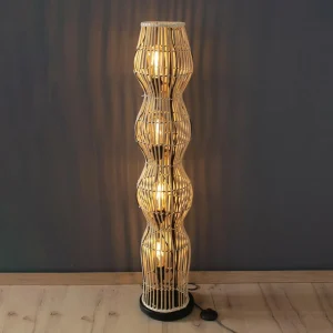 Outlet Eco-Light Lampe sur pied Bamboo, naturel