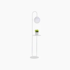 Cheap EMIBIG LIGHTING Lampe sur pied Bari, blanc, métal, verre