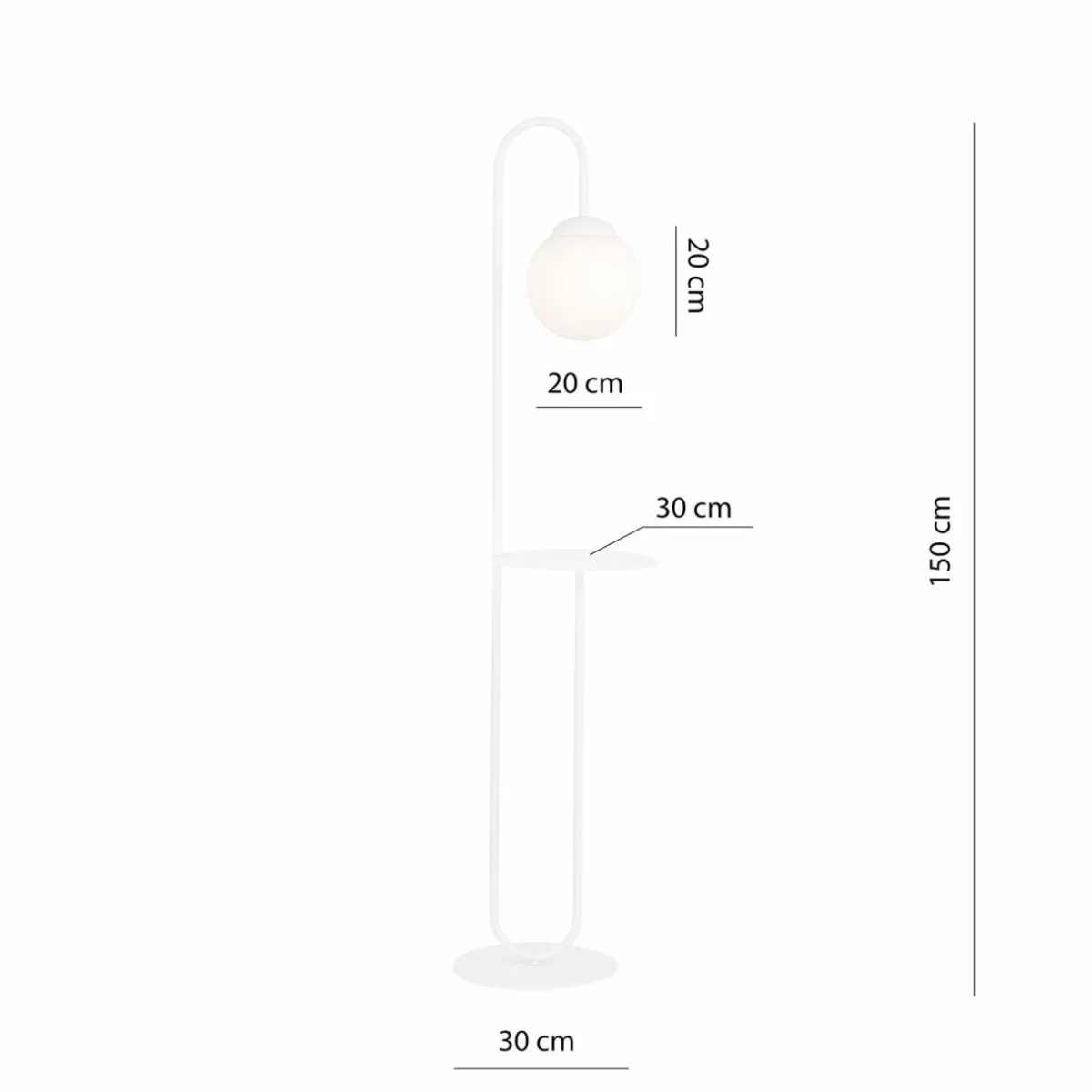 lampe_sur_pied_bari_blanc_mtal_verre_2.webp Cheap EMIBIG LIGHTING Lampe sur pied Bari, blanc, métal, verre