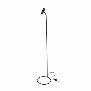 Flash Sale Searchlight Lampe sur pied Dulwich, intensité variable, noir, métal, 152 cm, E27